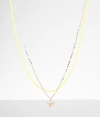 2 Pack Bee Necklace Set