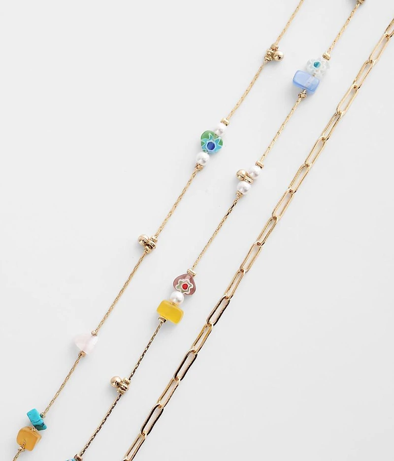 3 Pack Beaded Necklace Set
