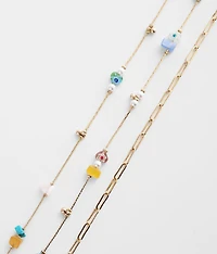 3 Pack Beaded Necklace Set