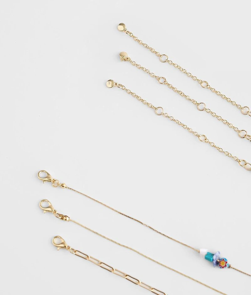 3 Pack Beaded Necklace Set
