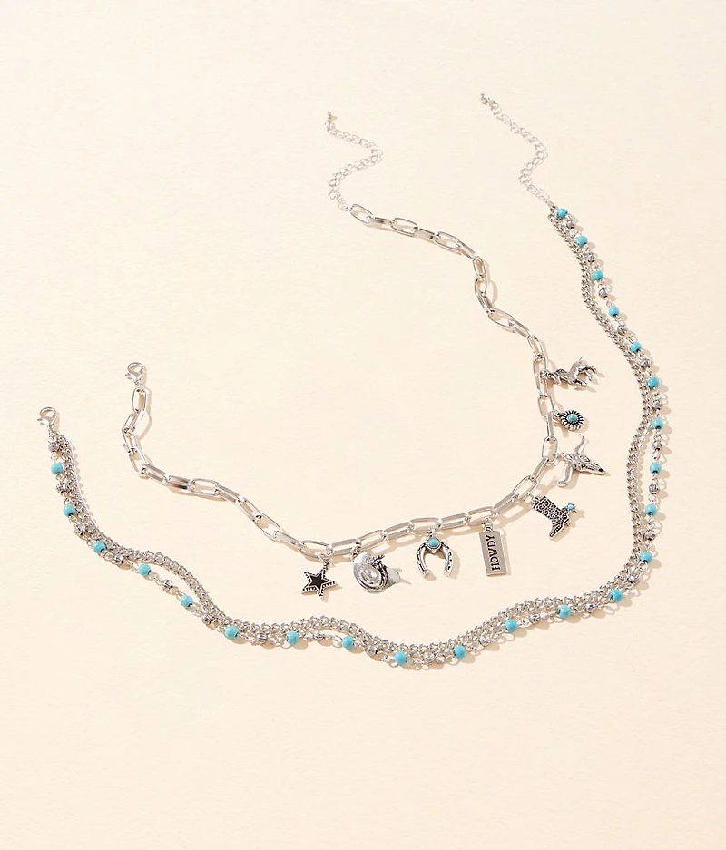 2 Pack Western Necklace Set
