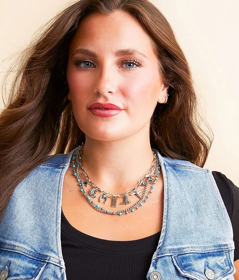 2 Pack Western Necklace Set