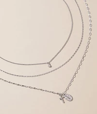 3 Pack Cross Necklace Set