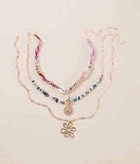 3 Pack Charm Necklace Set