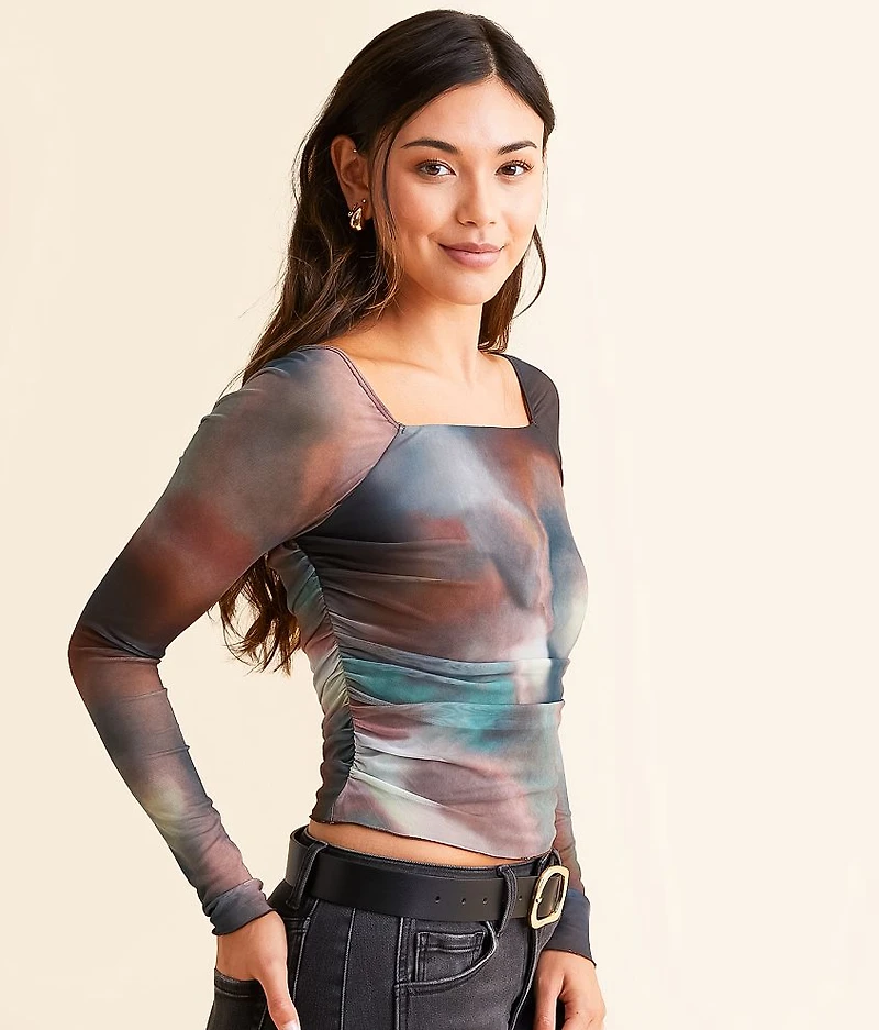 Marble Mesh Top