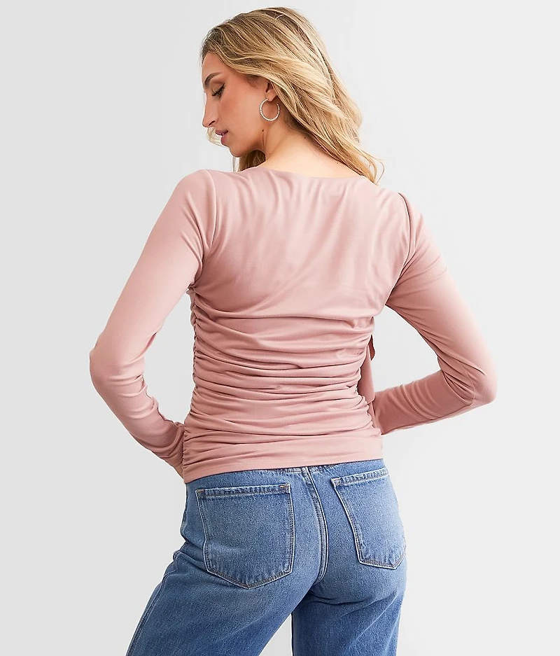 Rosette Square Neck Top