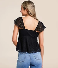 Flutter Lace Top