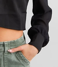 Cropped Sheer Top