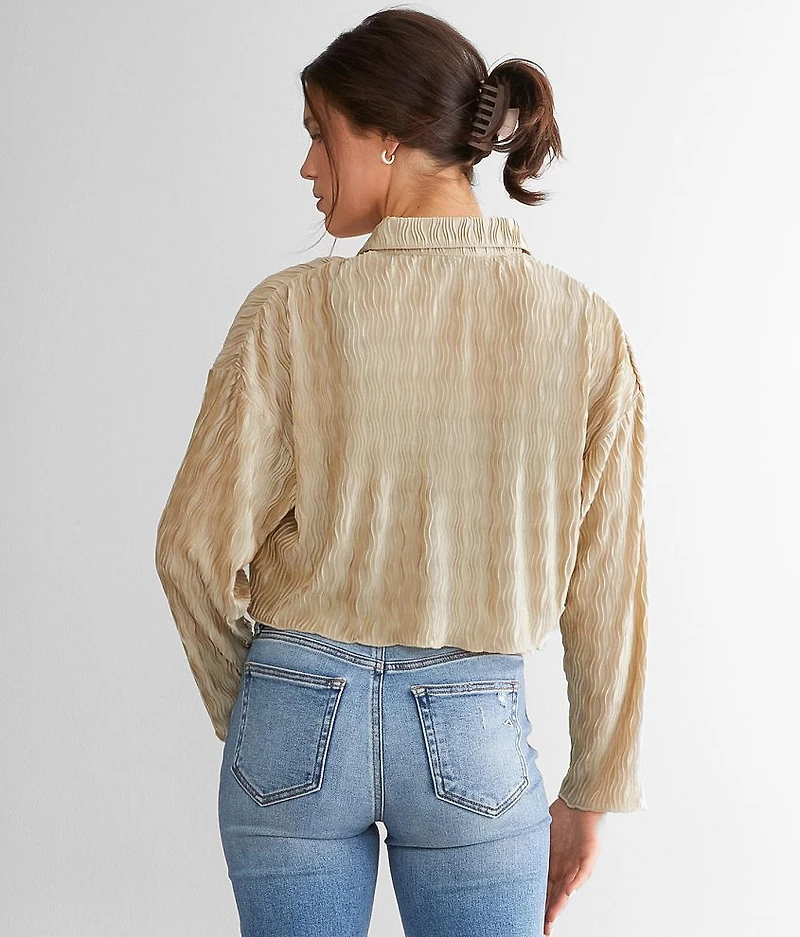 Cropped Satin Blouse