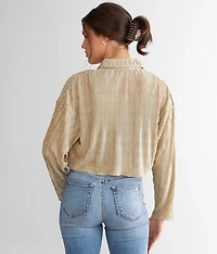Cropped Satin Blouse