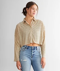 Cropped Satin Blouse