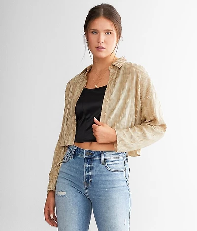 Cropped Satin Blouse