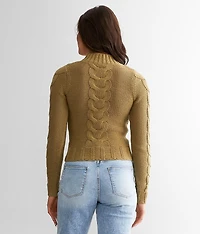 Fitted Cable Knit Sweater