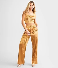 Metallic Cropped Tank Top