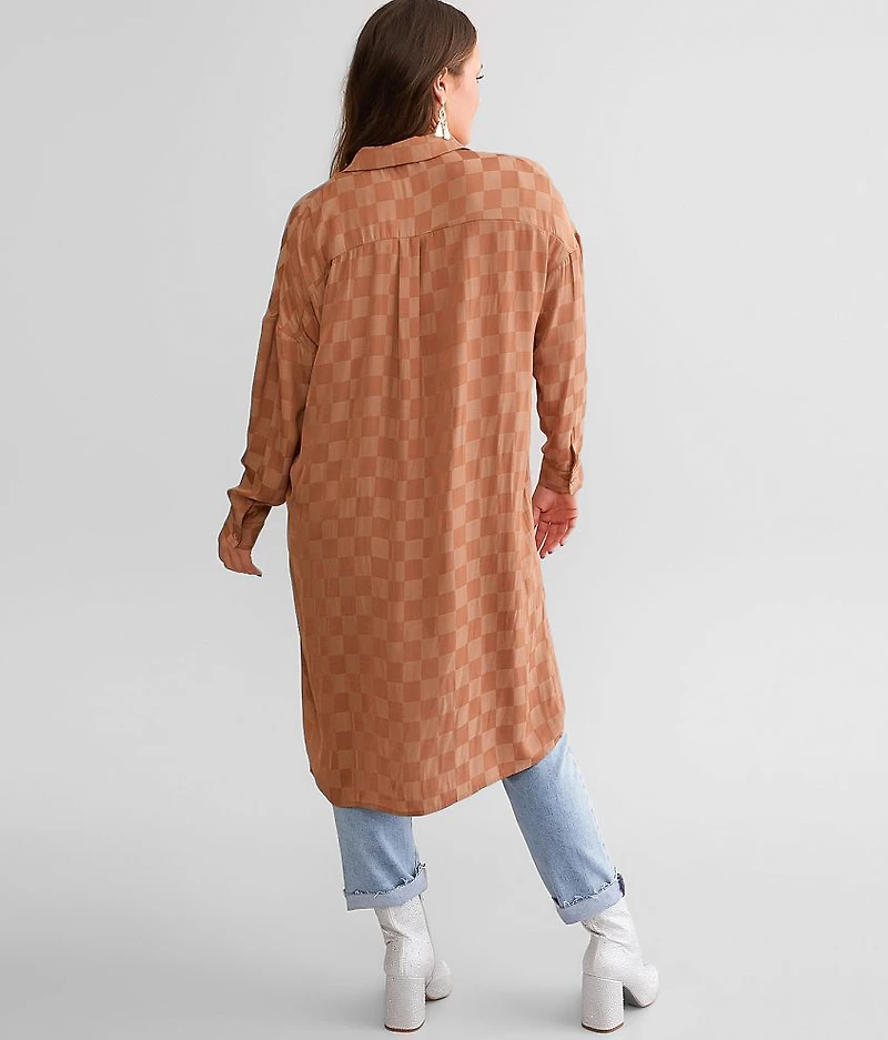 Checkered Maxi Blouse