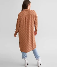 Checkered Maxi Blouse