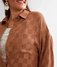 Checkered Maxi Blouse