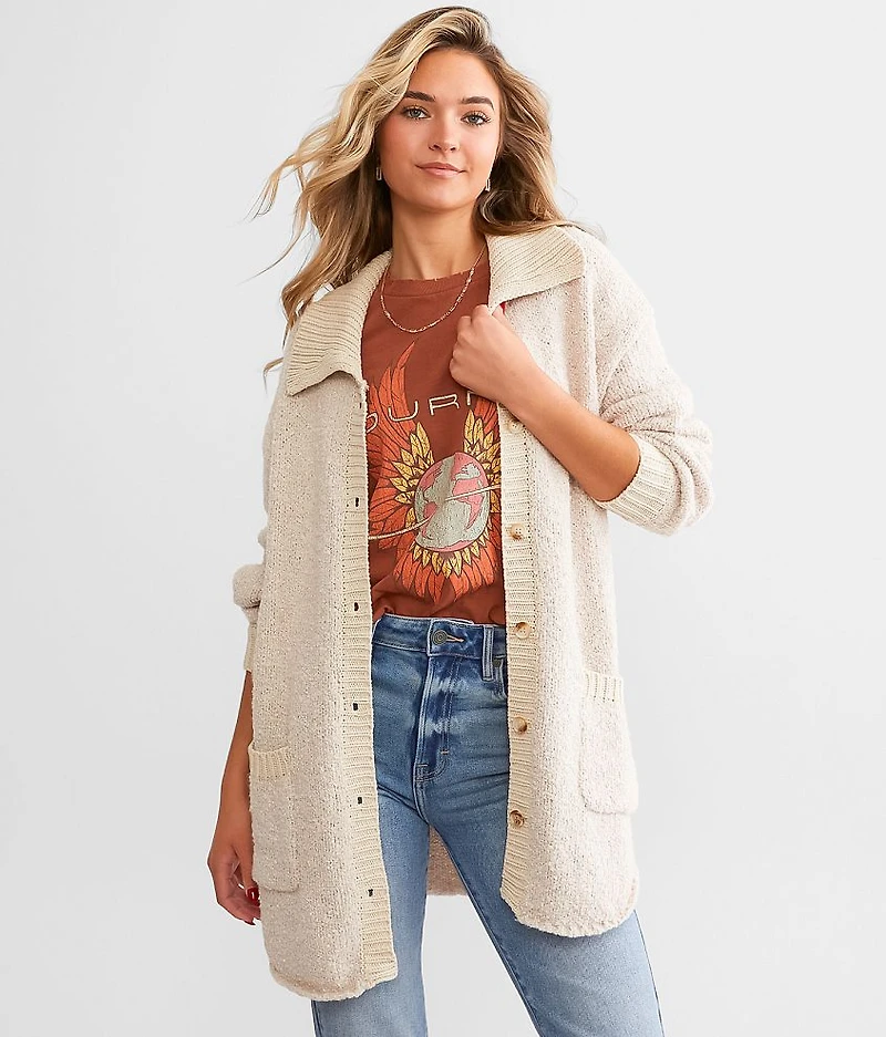 Collared Cardigan Sweater
