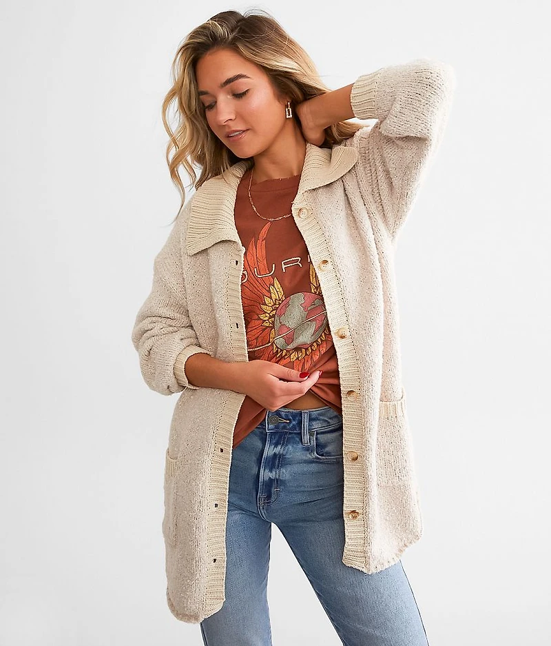 Collared Cardigan Sweater