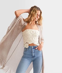Floral Crochet Tube Top