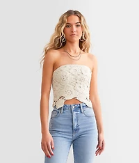 Floral Crochet Tube Top