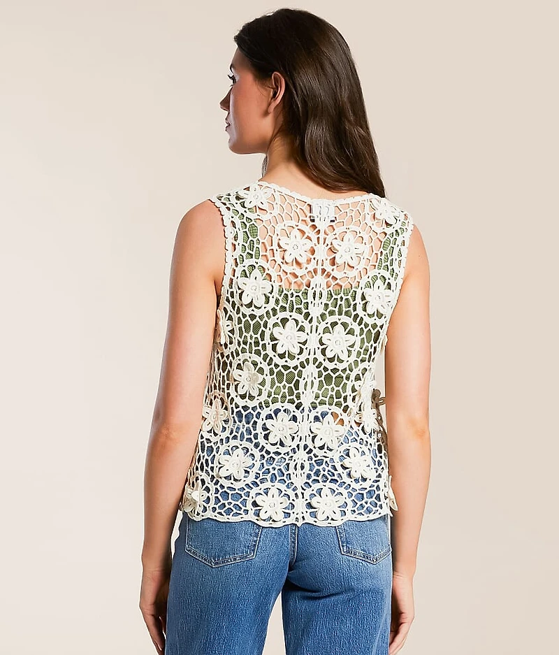 Crochet Front Tie Tank Top