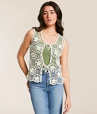 Crochet Front Tie Tank Top