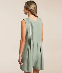 Pleated Front Tie Romper