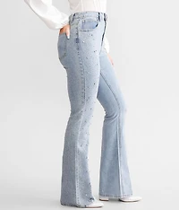 Ultra High Rise Rhinestone Flare Stretch Jean