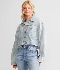 Rhinestone Fringe Denim Jacket