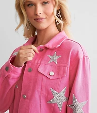 Rhinestone Star Studded Denim Jacket