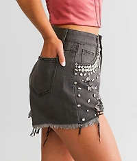 Ultra High Rise Rhinestone Short