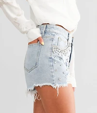 Ultra High Rise Rhinestone Short