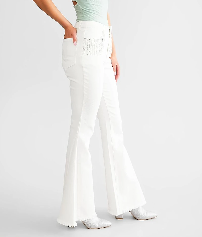 Rhinestone Fringe Super Flare Jean