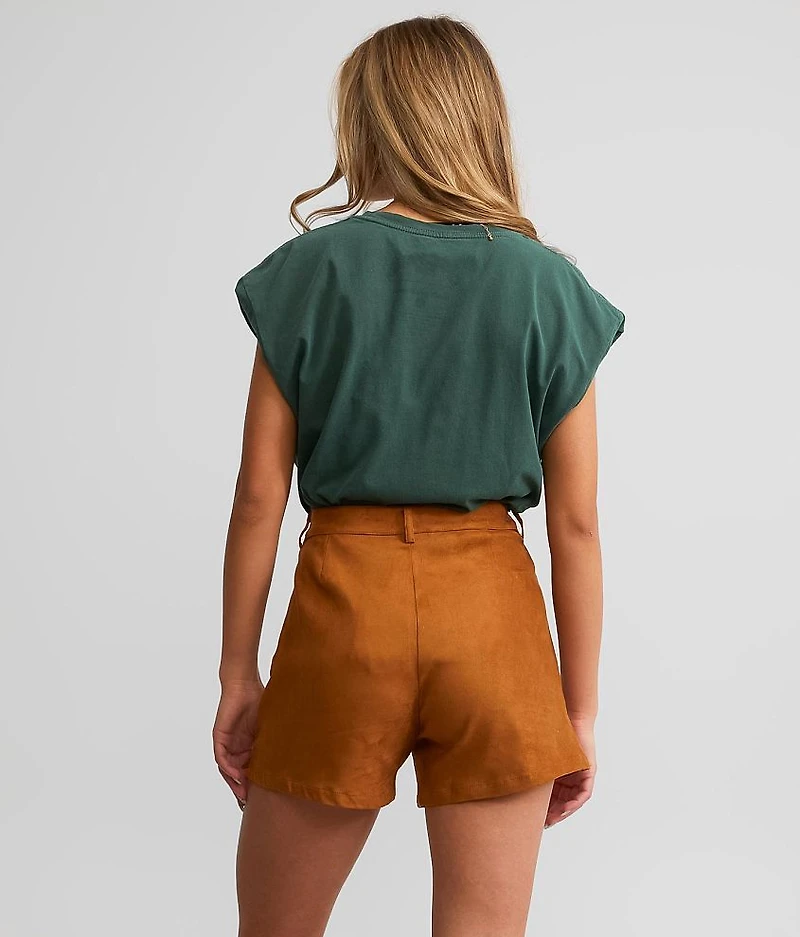 Rhinestone Fringe Stretch Short