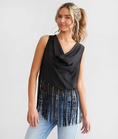 Rhinestone Fringe Tank Top
