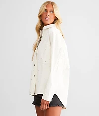 Rhinestone Fringe Denim Jacket