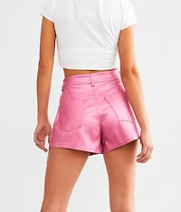 Rhinestone Fringe Metallic Ultra High Rise Short