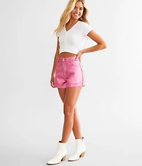 Rhinestone Fringe Metallic Ultra High Rise Short