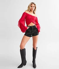 Ultra High Rise Rhinestone Stretch Short