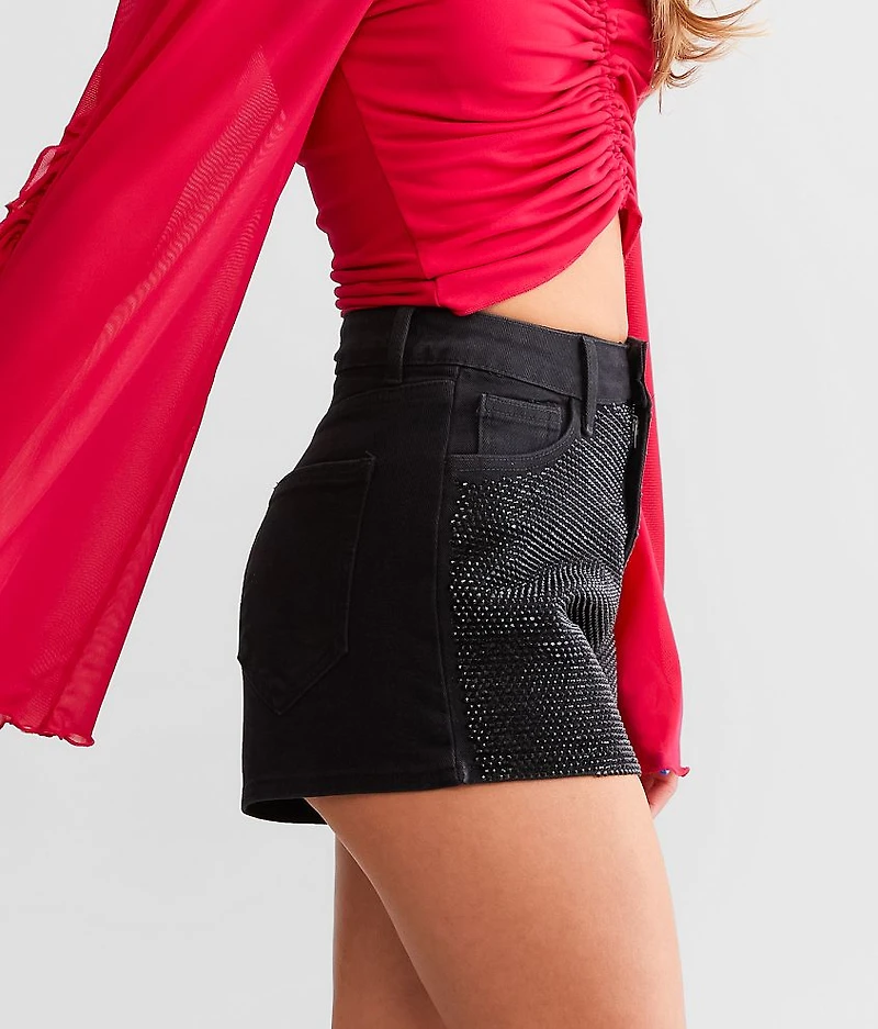 Ultra High Rise Rhinestone Stretch Short