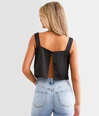 Rhinestone Cropped Tank Top