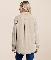 Embroidered Chambray Shirt