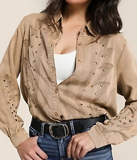 Embroidered Chambray Shirt