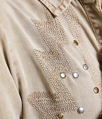 Embroidered Chambray Shirt