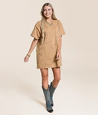 Studded Western T-Shirt Dress