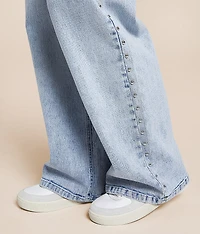 Ultra High Rise Wide Leg Studded Stretch Jean