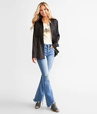 Western Satin Fringe Blouse
