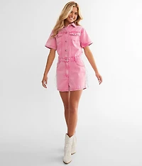 Rhinestone Fringe Denim Romper