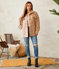 Brushed Leopard Fringe Shacket